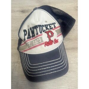 47‎ Twins Pawtucket Red Sox Trucker Hat Navy White Snapback MiLB Baseball Vtg